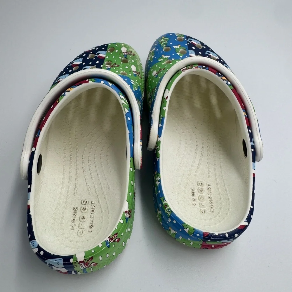 CROCS Toddler Boy Girl Size 11 Classic Vineyard Vines Holiday Clogs Water Shoes - Picture 4 of 8